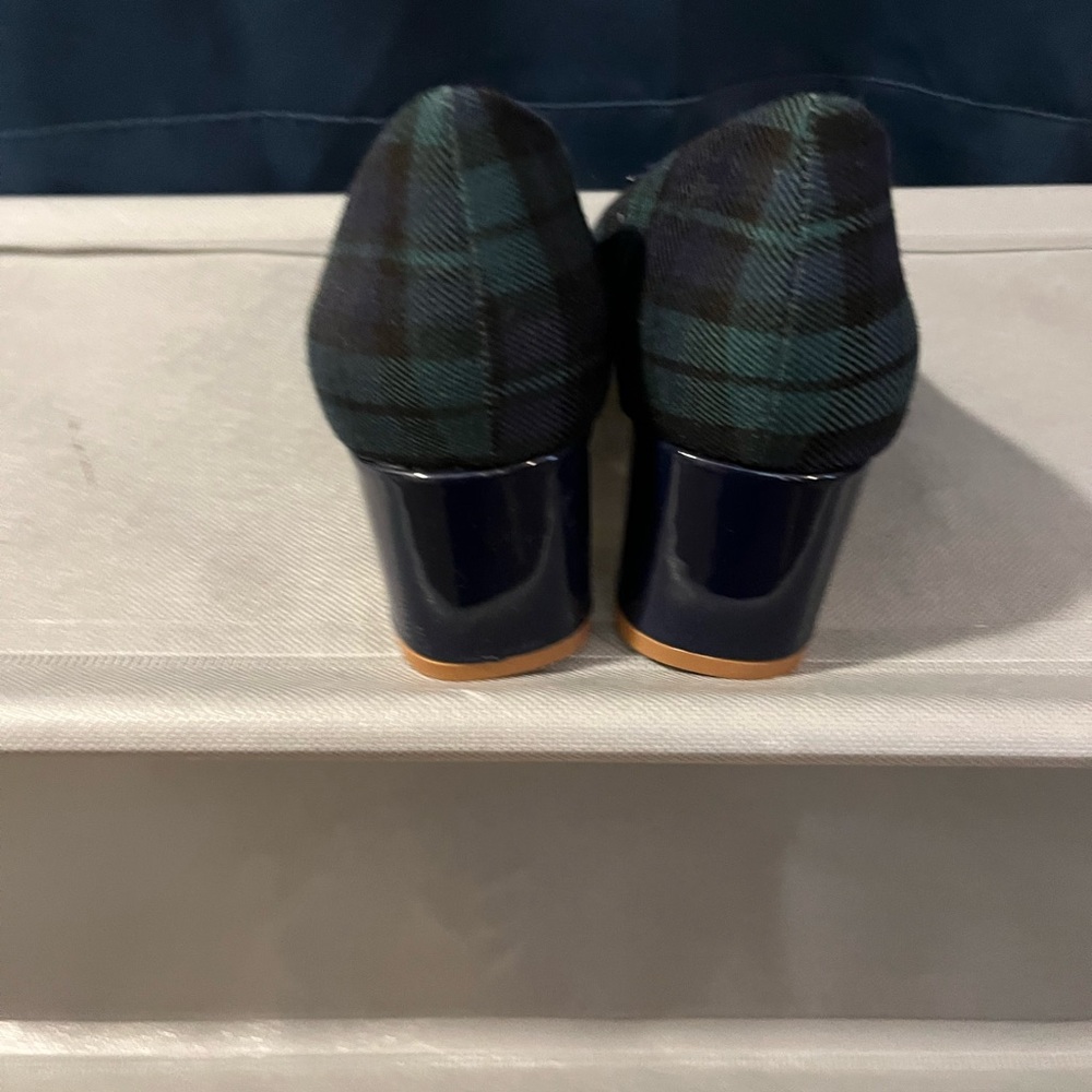 Blue and green plaid pump - Picture 3 of 6